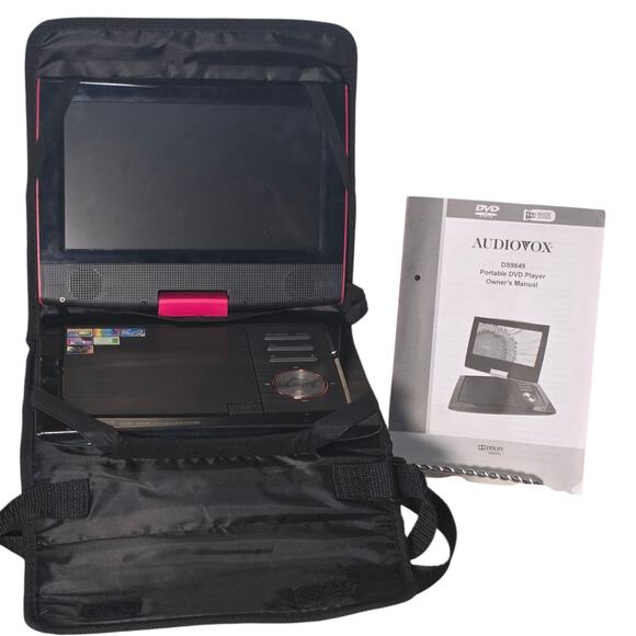Audiovox DS9849 9″ Portable DVD Player w/ Case & Accessories Tested - Picture 2 of 9